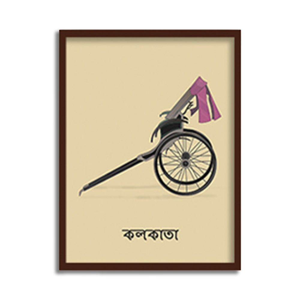 Kolkata Rickshaw Pop Artwork Canvas Print for Wall