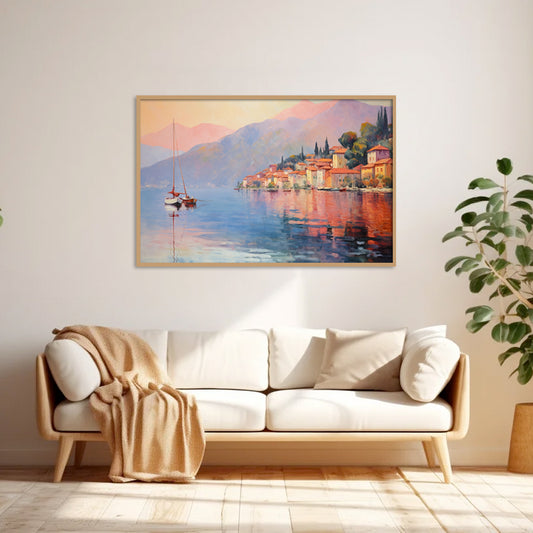 Lake Como, Italy 1 Wall Artwork | Nature Canvas Painting for Wall | Wall Decor | Wall Painting