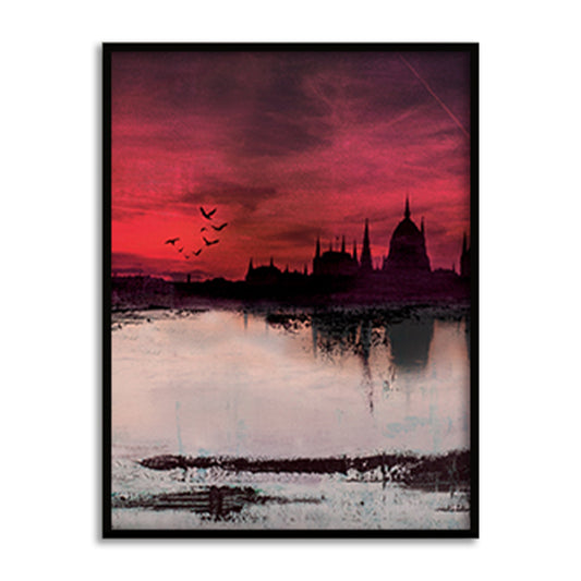 Landscape Silhouette Wall Art  | Abstract Canvas Painting for Wall | Wall Decor | Wall Painting