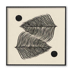 Leaf No. 2 – Black and White Artwork Canvas Print