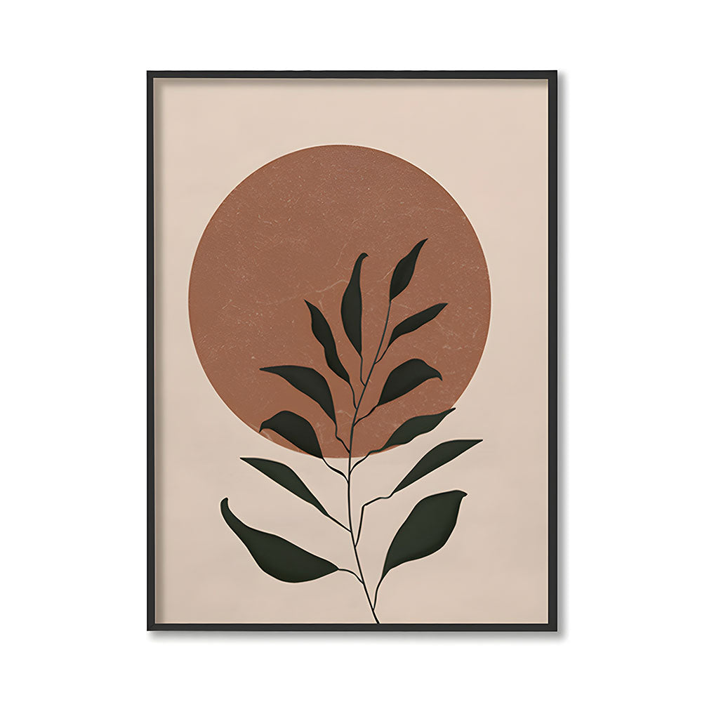 Leafy Affair Scandinavian Canvas Wall Art Print