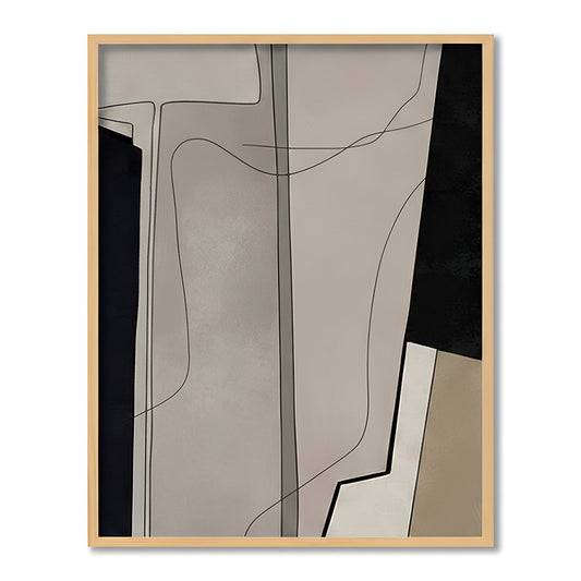 Linear Rhythm Abstract Canvas Wall Art Print