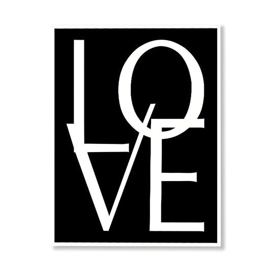 Love Black and White Artwork Canvas Print