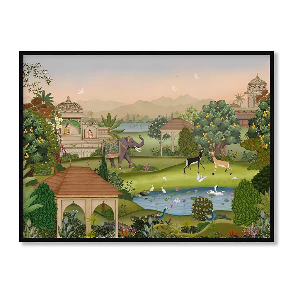 Madhuban Traditional Artwork Canvas Wall Print