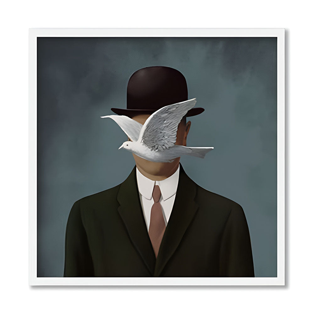 Man In A Bowler Hat Pop Artwork Canvas Print for Wall