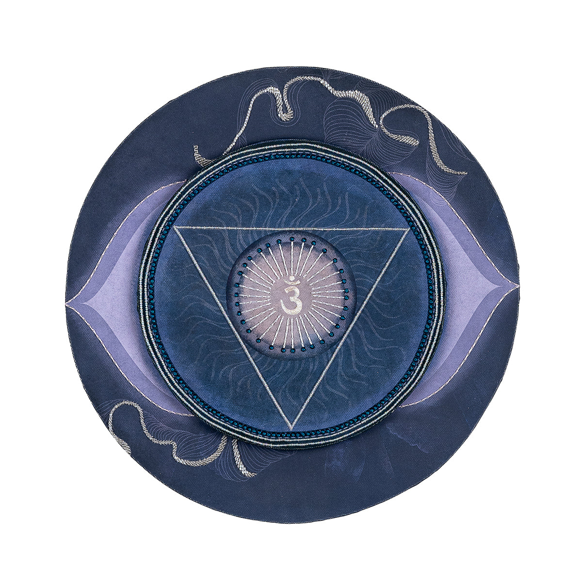 Seven Chakras - Ajna Chakra with Embroidery Canvas Wall Artwork