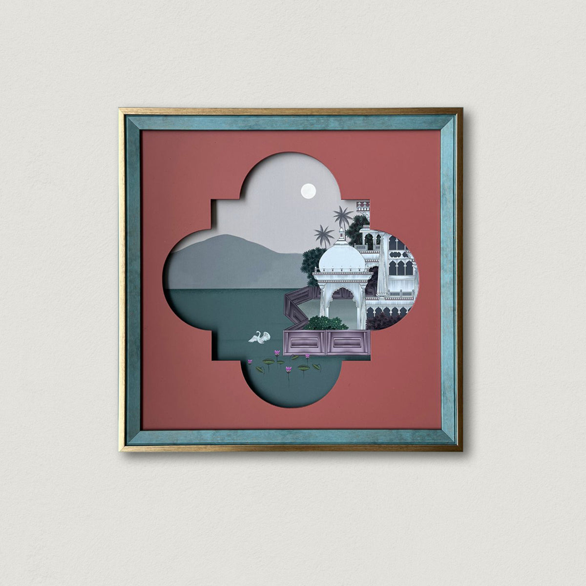 City of Lakes 2 Mixed Media Canvas Wall Artwork