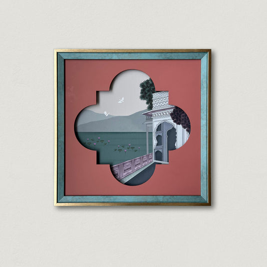 City of Lakes 5 Mixed Media Wall Art for Home Decor|  Canvas Painting Artwork for Wall | Wall Decor | Wall Painting for Cafe, Restaurant, Living Room, Home Decor