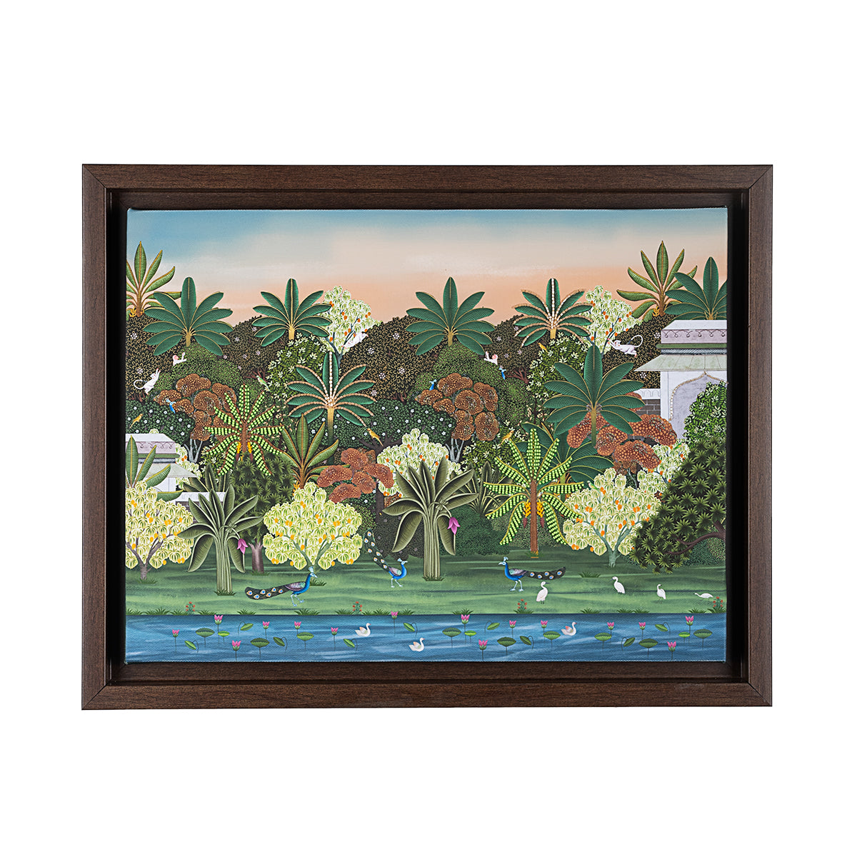 Miniature Forest Tale with Embroidery Canvas Wall Artwork