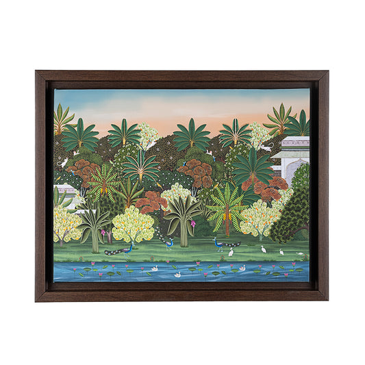 Miniature Forest Tale Mixed Media Wall Art for Home Decor|  Canvas Painting Artwork for Wall | Wall Decor | Wall Painting for Cafe, Restaurant, Living Room, Home Decor