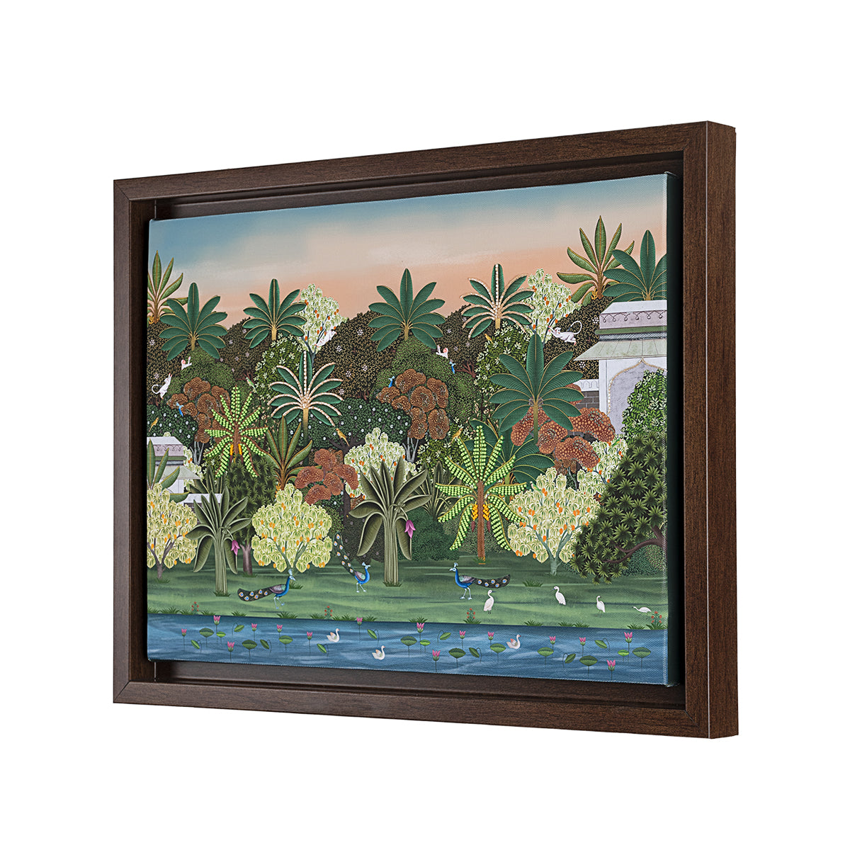Miniature Forest Tale with Embroidery Canvas Wall Artwork