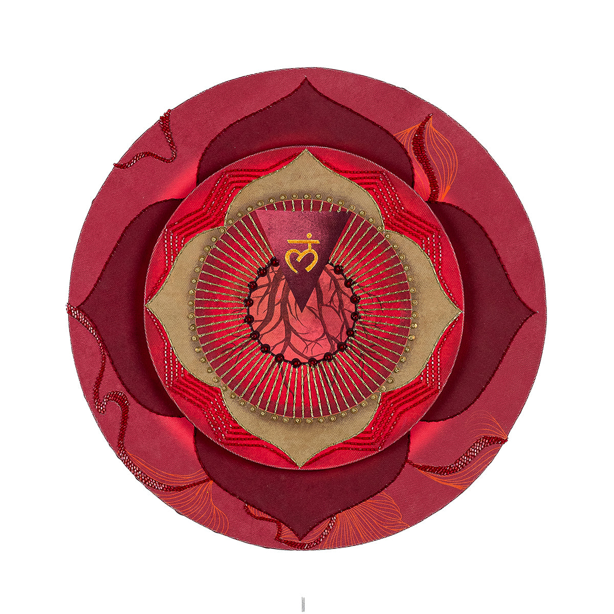 Seven Chakras - Muladhara Chakra with Embroidery Canvas Wall Artwork