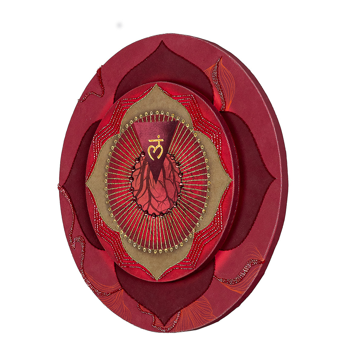 Seven Chakras - Muladhara Chakra with Embroidery Canvas Wall Artwork