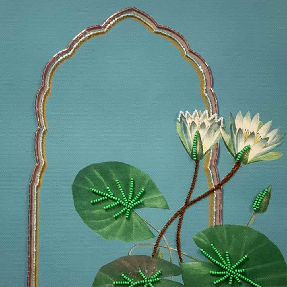 Grove Set of 3 Mixed Media Canvas Embroidered Wall Artwork
