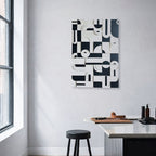 Architectural Rhythm – Acrylic on 3D Wooden Forms