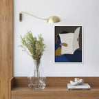 Book Worm No. 2 – Scandinavian Canvas Wall Art Print for Bedroom
