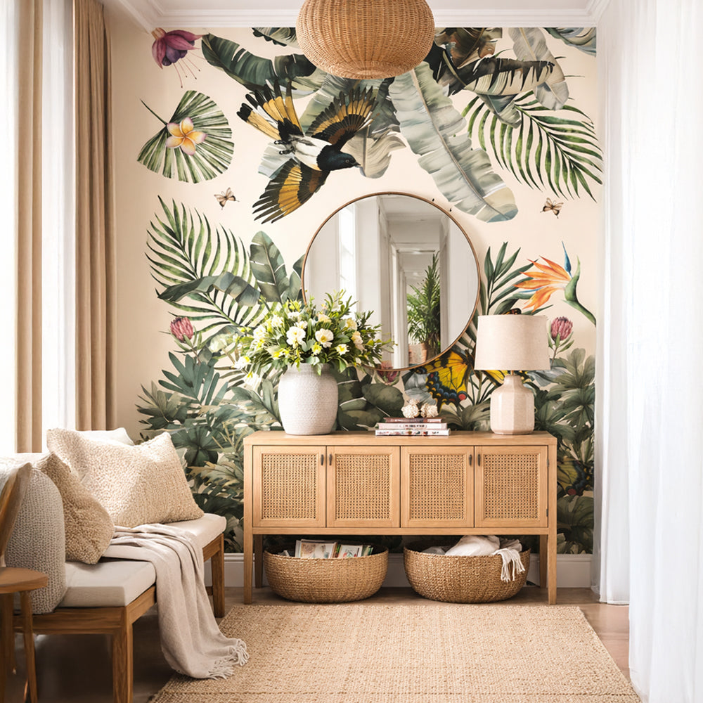 Tropical Aviary Wallpaper