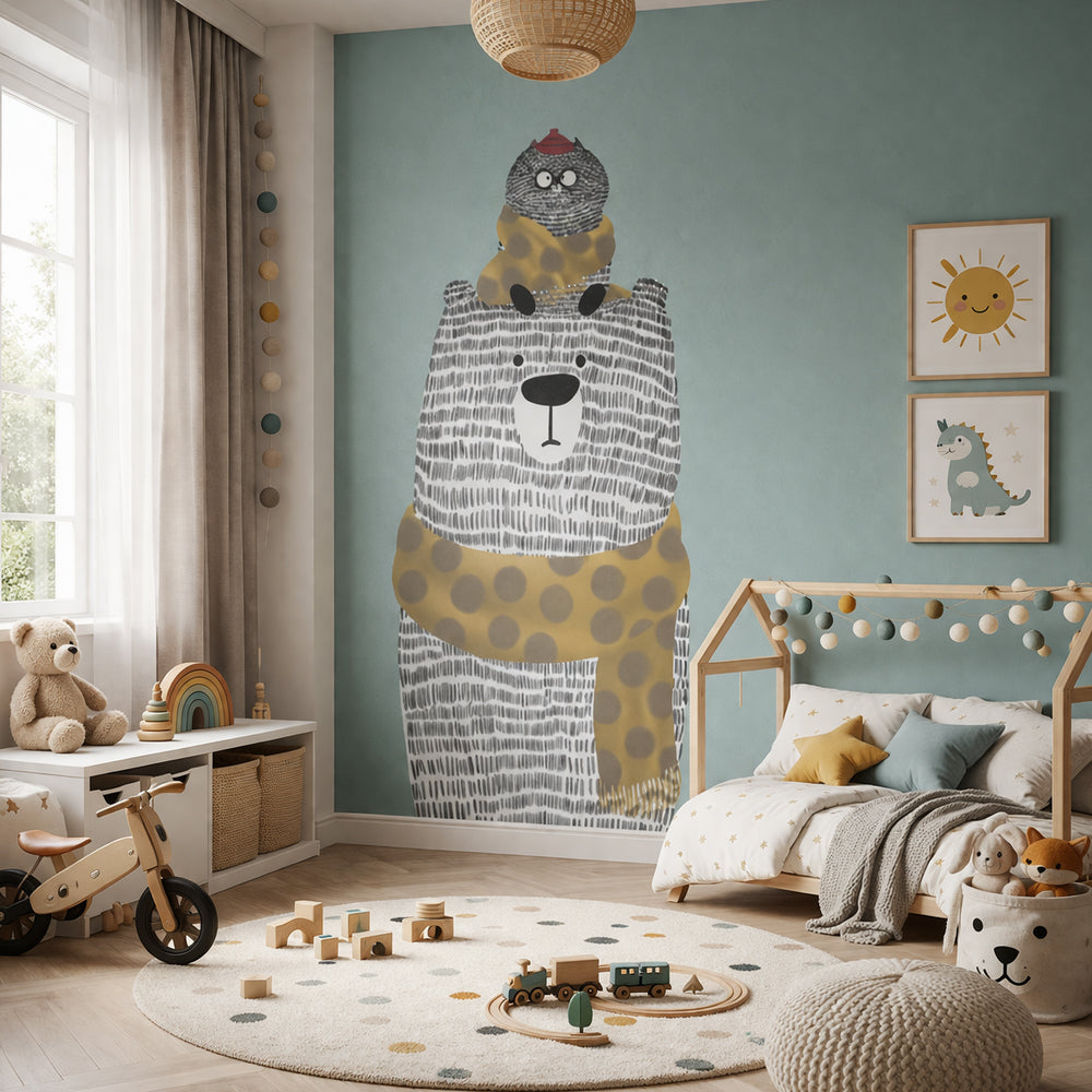 Cozy Bear Kids Wallpaper