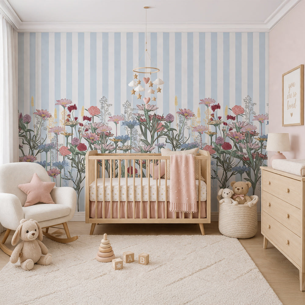 Blush Meadow Kids Wallpaper
