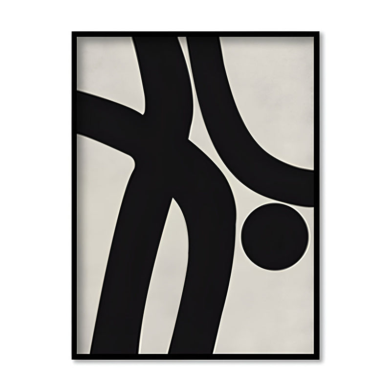Mod Pods 2 Black and White Canvas Wall Art Print