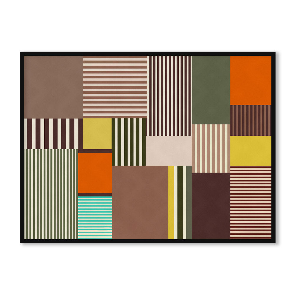 Modern Mosaic Abstract Canvas Art Print for Wall