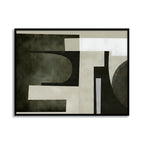 Monochrome Forms Abstract Canvas Wall Art Print