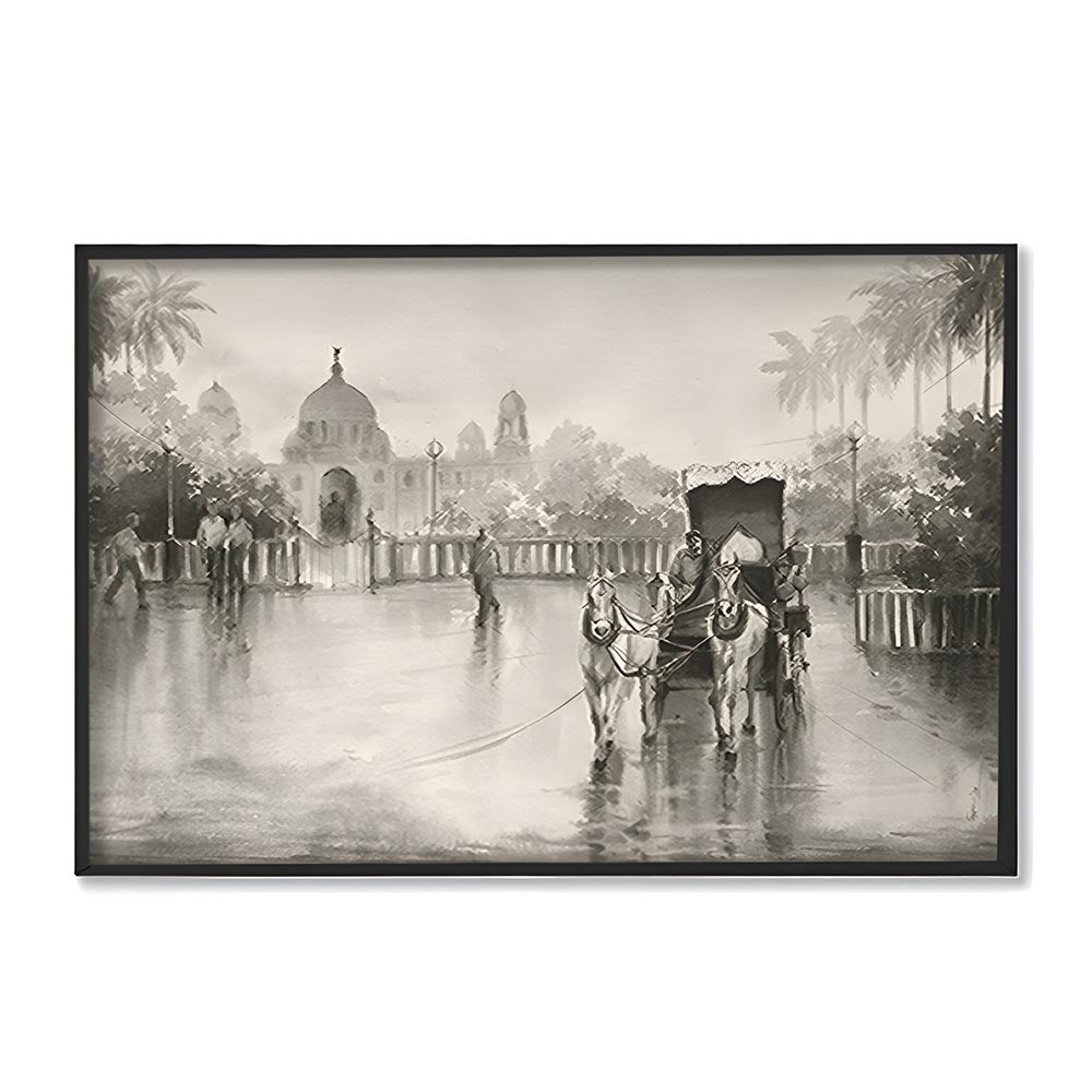 Monsoon Nostalgia 1 Vintage Artwork Canvas Print for Wall