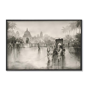 Monsoon Nostalgia 1 Vintage Artwork Canvas Print for Wall