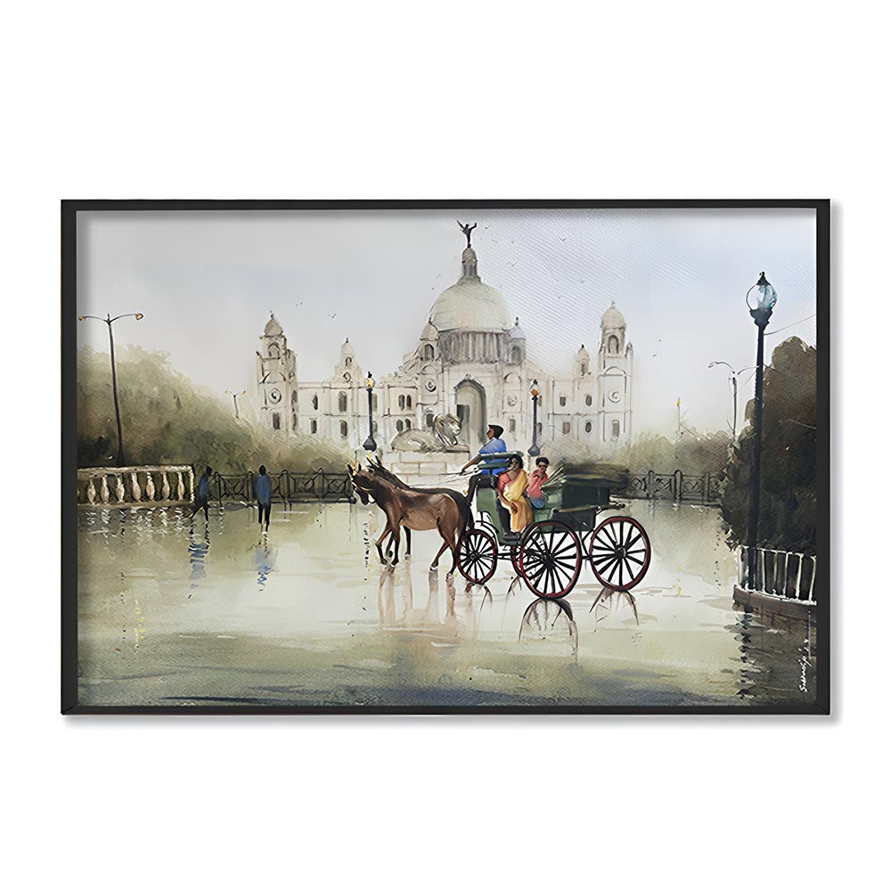 Monsoon Nostalgia 2 Vintage Artwork Canvas Print for Wall