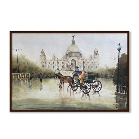 Monsoon Nostalgia 2 Black and White Wall Artwork | Vintage Canvas Painting for Wall | Wall Decor | Wall Painting for Living Room | Bedroom