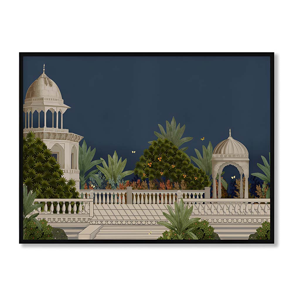 Mor Mahal Traditional Artwork Canvas Wall Print