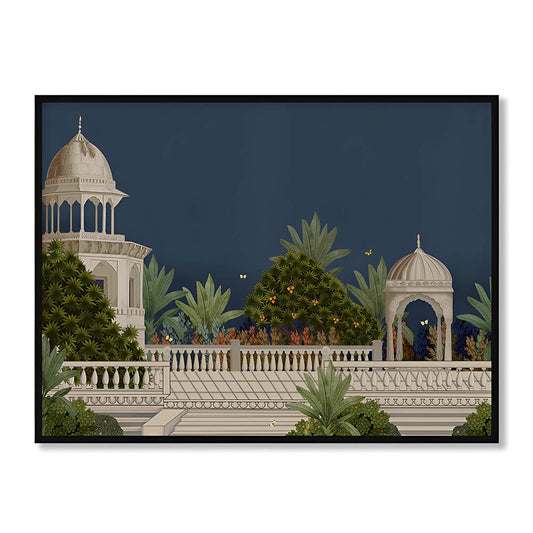 Mor Mahal Traditional Artwork Canvas Wall Print