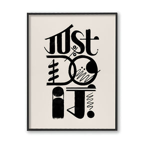 Motivational Quote 1 Black and White Artwork Canvas Print