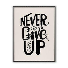 Motivational Quote 2 Black and White Artwork Canvas Print