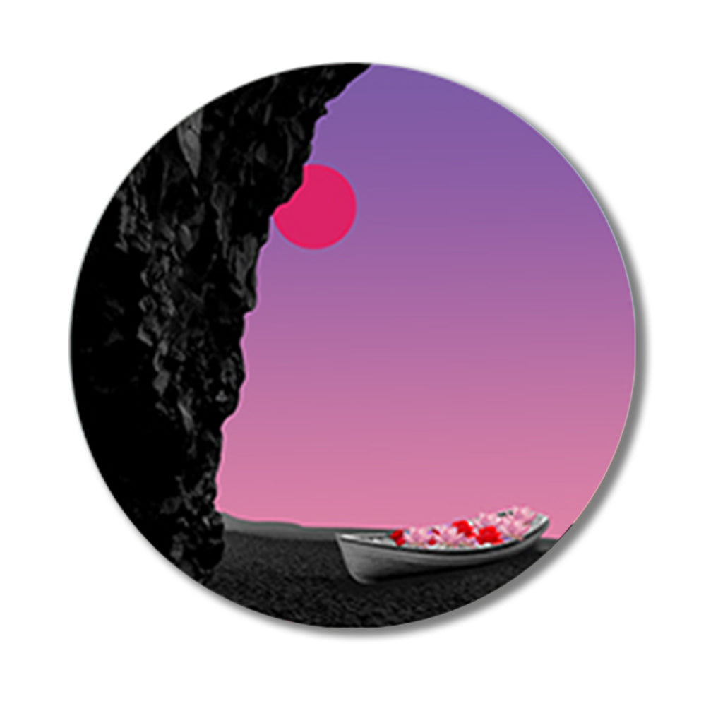 Mountain Daze 2 (Round) Pop Artwork Canvas Print for Wall