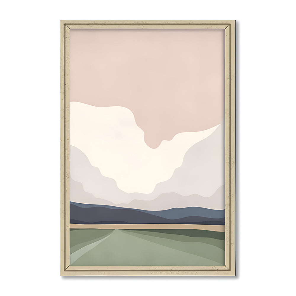 Mountain Echo 3 Scandinavian Artwork Canvas Print for Wall