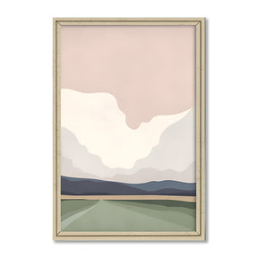 Mountain Echo 3 Scandinavian Artwork Canvas Print for Wall