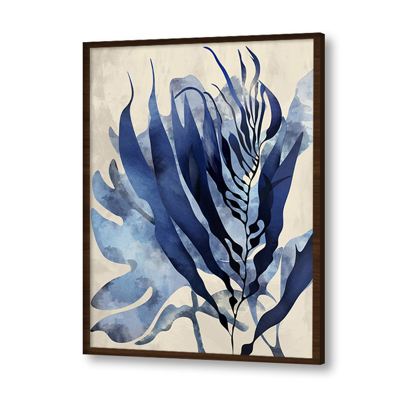 Indigo Blooms 2 Scandinavian Artwork Canvas Print for Wall