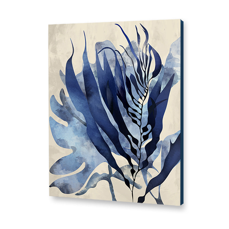 Indigo Blooms 2 Scandinavian Artwork Canvas Print for Wall