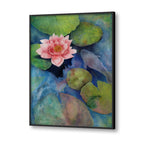 Lotus Pond Nature Artwork Canvas Wall Print