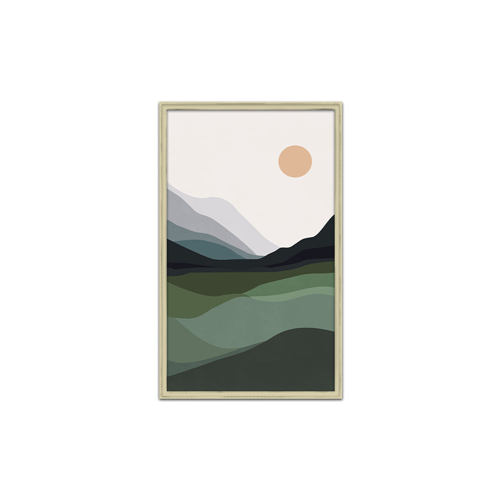 Mountain Echo 1 Scandinavian Artwork Canvas Print for Wall