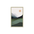 Mountain Echo 1 Scandinavian Artwork Canvas Print for Wall