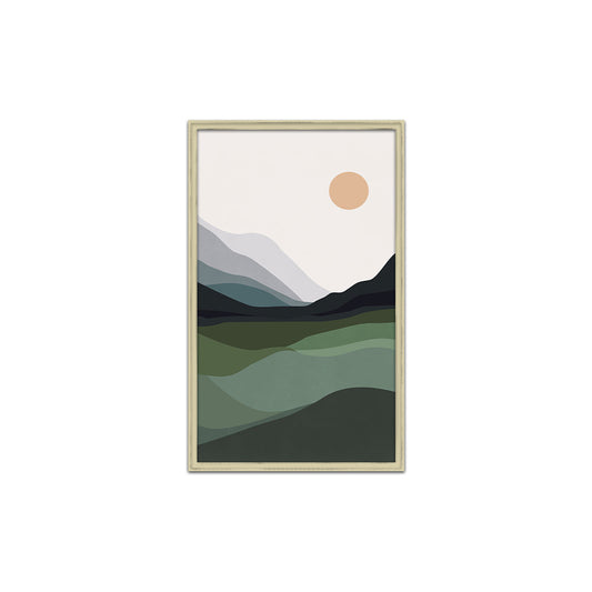 Mountain Echo 1 Scandinavian Artwork Canvas Print for Wall