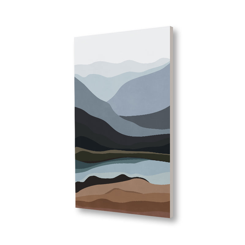 Mountain Echo 2 Scandinavian Artwork Canvas Print for Wall