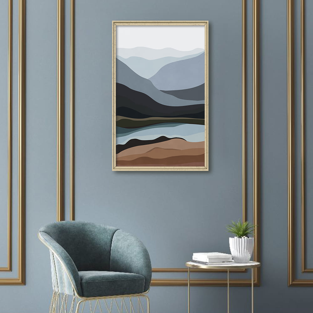 Mountain Echo 2 Scandinavian Artwork Canvas Print for Wall