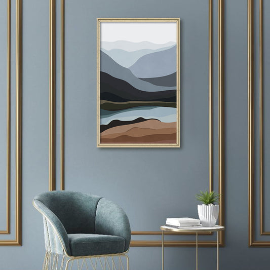 Mountain Echo 2 Scandinavian Artwork Canvas Print for Wall
