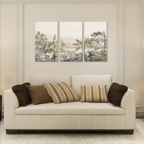 A New Dawn - Set of 3 Nature Canvas Art Print for Wall