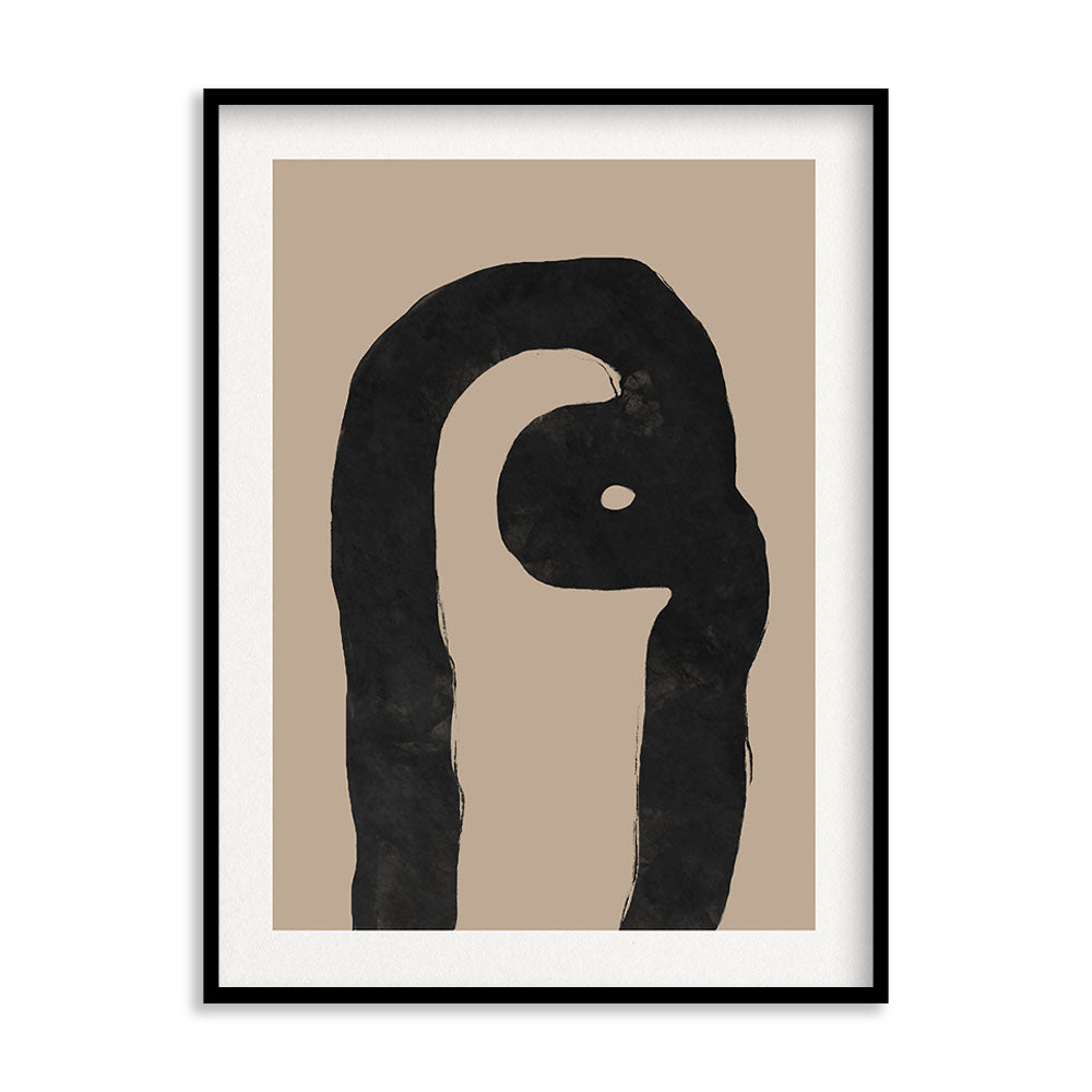 Nordic 2 Black and White Canvas Wall Art Print