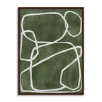 Olive Flow — Abstract Line Art Print for Living Room