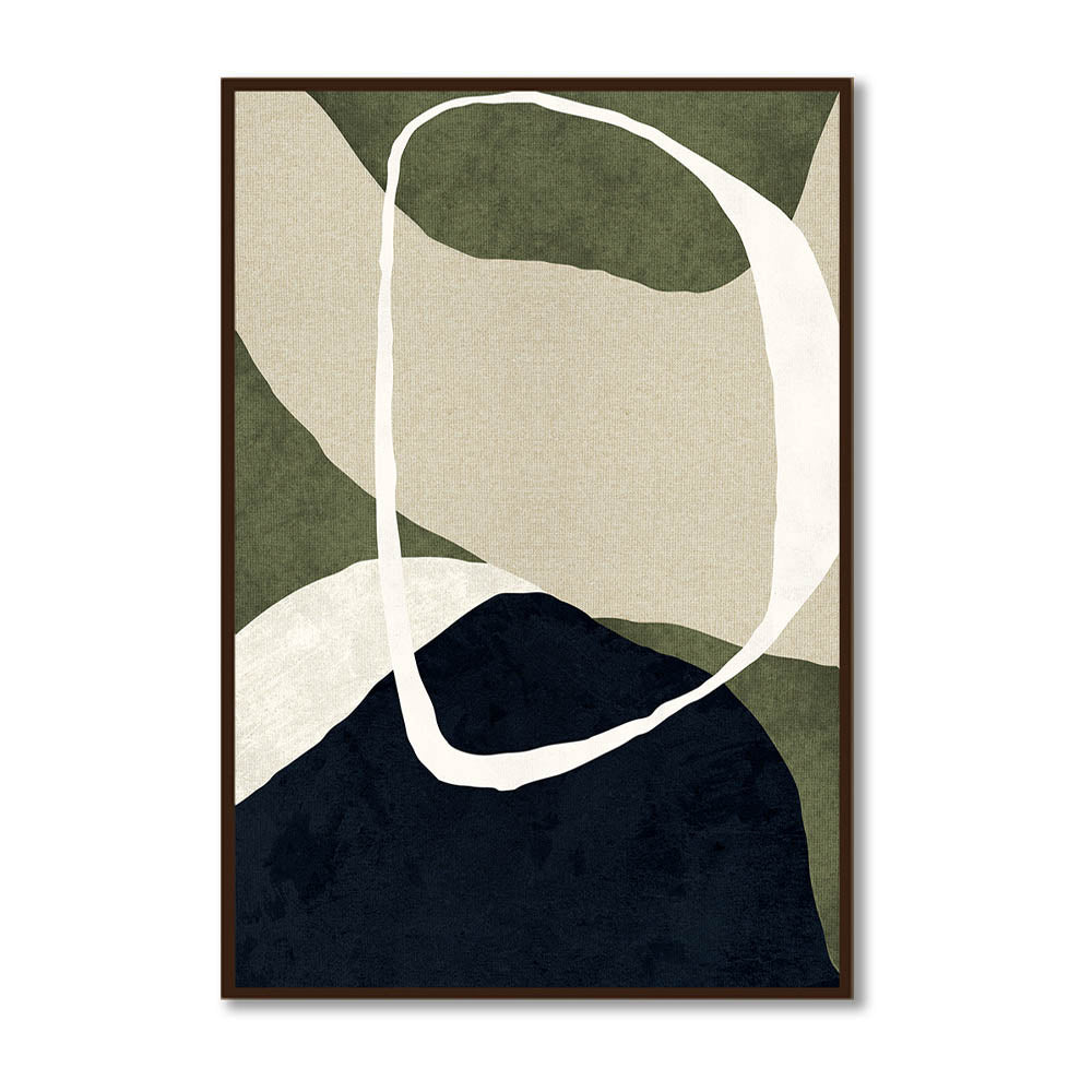 Olive Harmony Abstract Canvas Wall Artprint